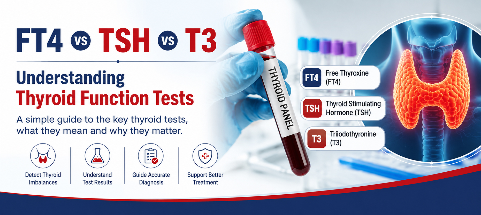 FT4 vs TSH vs T3 – Understanding Thyroid Function Tests